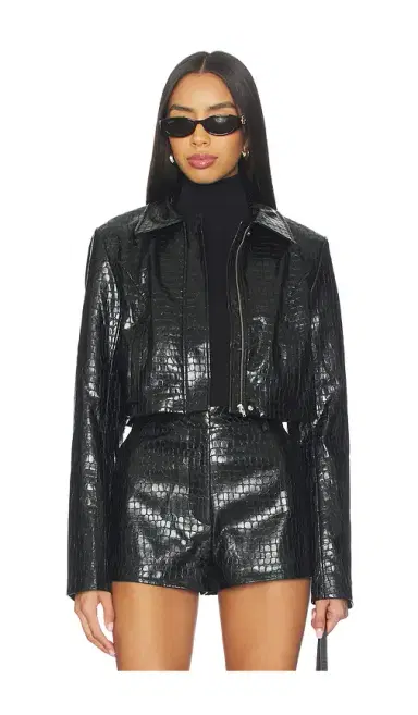 Lovers and Friends Arden Faux Croc Jacket | Thumbnail 1 Lovers and Friends Arden Faux Croc Jacket | Thumbnail 1
