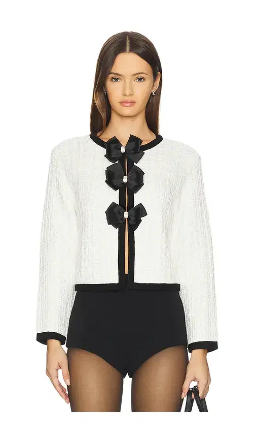 Alice + Olivia Alira Bow Cardigan