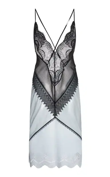Tom Ford Lace-Paneled Leather Slip Dress | Thumbnail 4