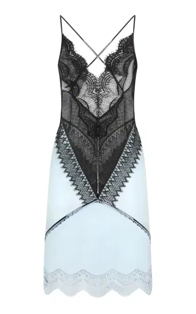 Tom Ford Lace-Paneled Leather Slip Dress | Thumbnail 1