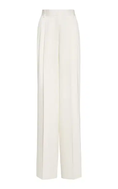 Tom Ford Tailored High-Rise Silk Twill Straight-Leg Pants | Thumbnail 2