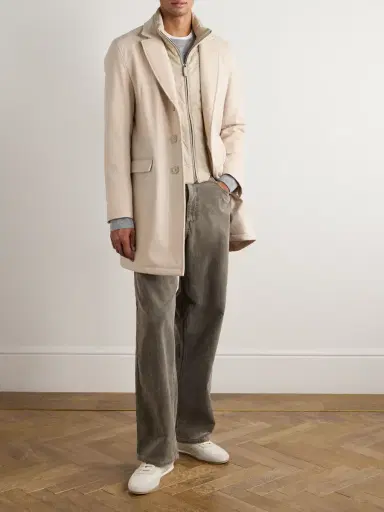 HERNO Wool Coat with Detachable Shell Gilet - Men | Thumbnail 2 HERNO Wool Coat with Detachable Shell Gilet - Men | Thumbnail 2