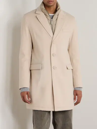 HERNO Wool Coat with Detachable Shell Gilet - Men | Thumbnail 3 HERNO Wool Coat with Detachable Shell Gilet - Men | Thumbnail 3