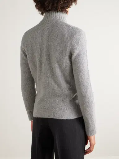 Thom Sweeney Slim-Fit Merino Wool-Blend Zip-Up Cardigan - Men | Thumbnail 4