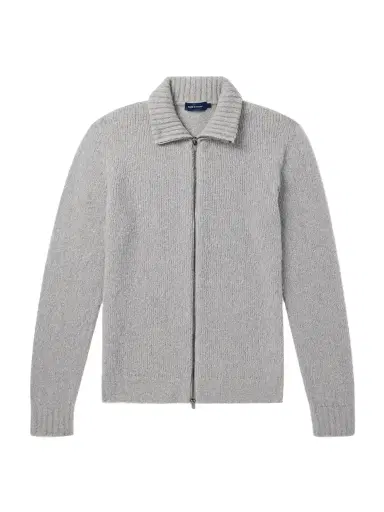 Thom Sweeney Slim-Fit Merino Wool-Blend Zip-Up Cardigan - Men | Thumbnail 1