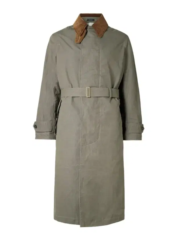 HIM Rider's Belted Corduroy-Trimmed Cotton-Ripstop Coat - Men