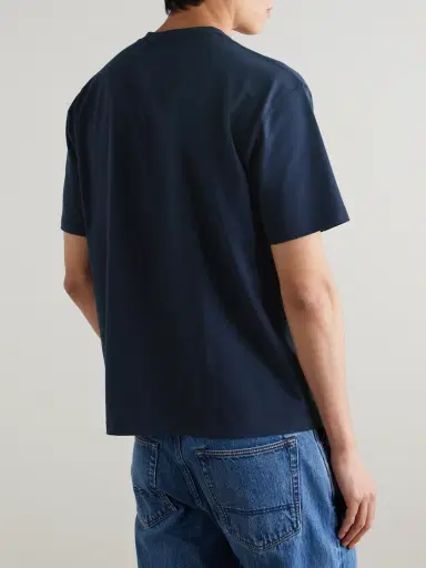 Drake's HIM Hiking Logo-Embroidered Cotton-Jersey T-Shirt - Men | Thumbnail 4