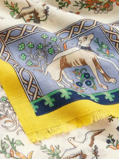 Drake's HIM Fringed Printed Wool and Silk-Blend Scarf - Men | Thumbnail 3 Drake's HIM Fringed Printed Wool and Silk-Blend Scarf - Men | Thumbnail 3