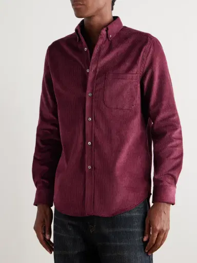Portuguese Flannel Lobo 2.0 Button-Down Collar Cotton-Corduroy Shirt - Men | Thumbnail 3