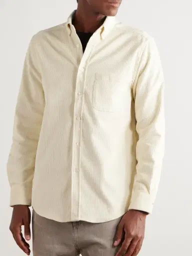 Portuguese Flannel Lobo 2.0 Button-Down Collar Cotton-Corduroy Shirt - Men | Thumbnail 3