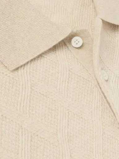 Canali Cable-Knit Wool and Cashmere-Blend Polo Shirt - Men | Thumbnail 5 Canali Cable-Knit Wool and Cashmere-Blend Polo Shirt - Men | Thumbnail 5