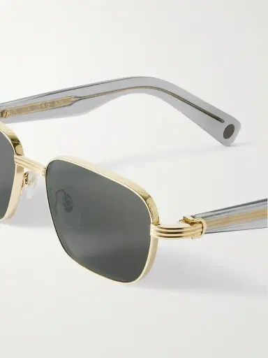 Cartier Eyewear Première De Cartier D-Frame Recycled-Acetate and Gold-Tone Sunglasses - Men | Thumbnail 3 Cartier Eyewear Première De Cartier D-Frame Recycled-Acetate and Gold-Tone Sunglasses - Men | Thumbnail 3