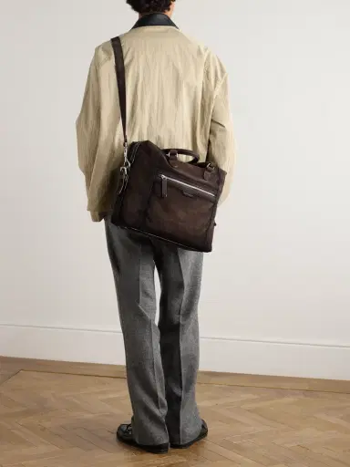 Officine Creative Jules 003 Airbrushed Suede Briefcase - Men | Thumbnail 2