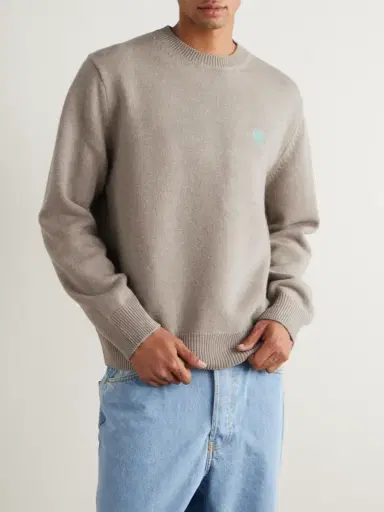Loewe Anagram Logo-Embroidered Wool Sweater - Men | Thumbnail 3