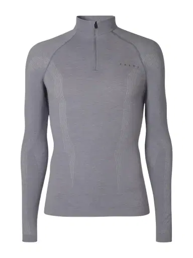 FALKE Printed Virgin Wool-Blend Jersey Half-Zip Ski Base Layer - Men | Thumbnail 1