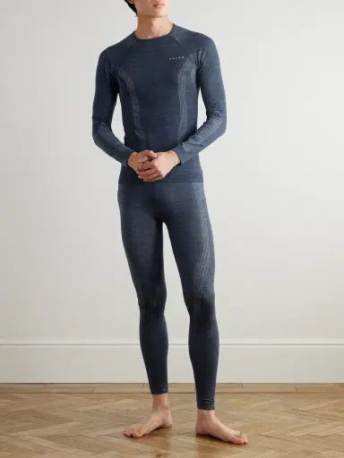 FALKE Printed Virgin Wool-Blend Ski Base Layer - Men | Thumbnail 2 FALKE Printed Virgin Wool-Blend Ski Base Layer - Men | Thumbnail 2