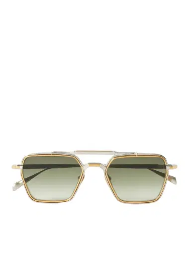 Jacques Marie Mage Commodore Aviator-Style Silver and Gold-Tone Beta Titanium Sunglasses - Men | Thumbnail 1