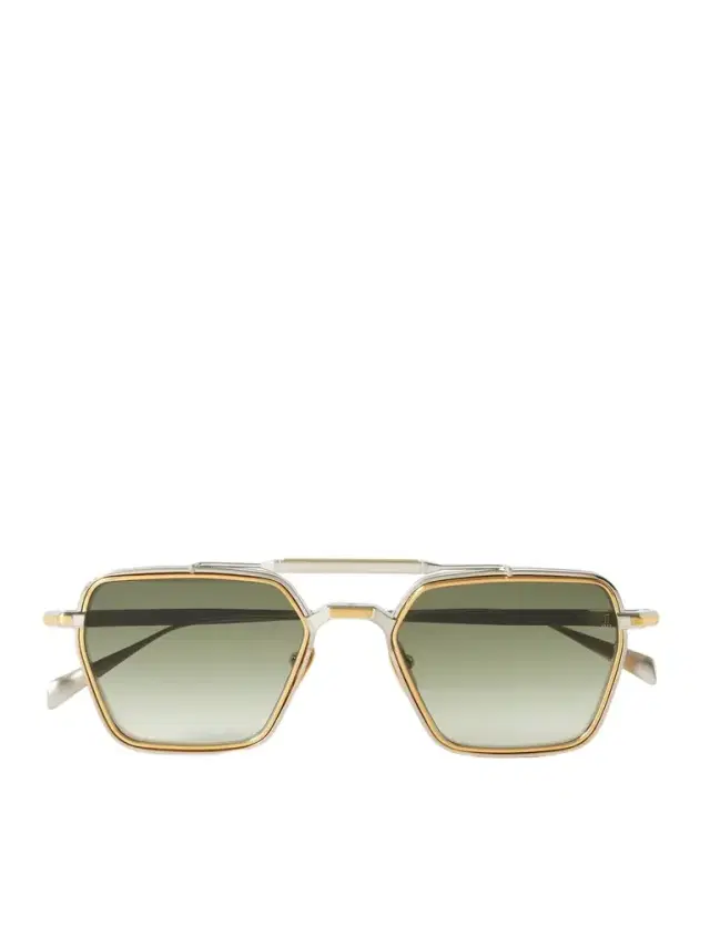 Jacques Marie Mage Commodore Aviator-Style Silver and Gold-Tone Beta Titanium Sunglasses - Men