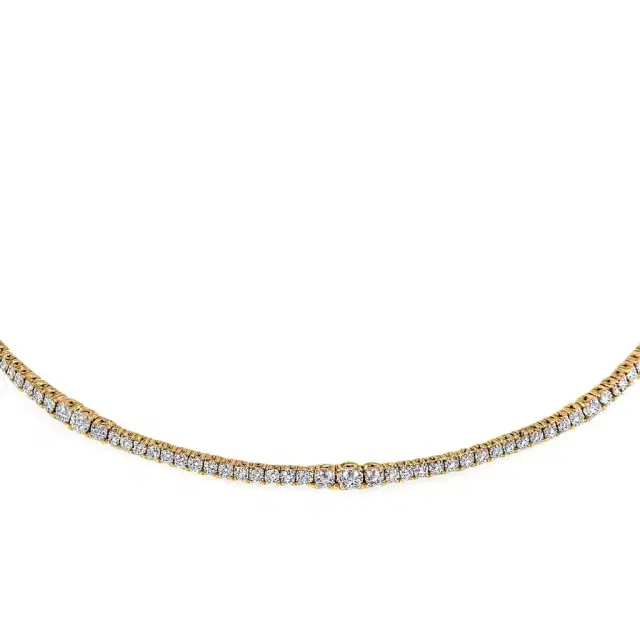 2.50ct Diamond 18K Adjustable Tennis Necklace