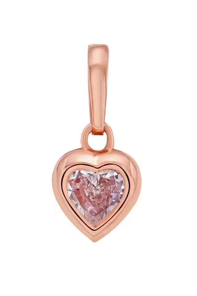 Diamond Bezel Set Heart Pendant Necklace