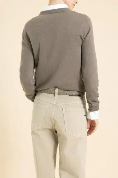 Brunello Cucinelli Long Sleeve Sweater - Brown | Thumbnail 4