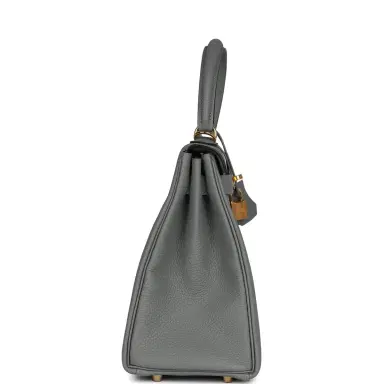 HERMÈS Hermes Kelly Retourne 28 Gris Mouette Togo Gold Hardware | Thumbnail 3 HERMÈS Hermes Kelly Retourne 28 Gris Mouette Togo Gold Hardware | Thumbnail 3