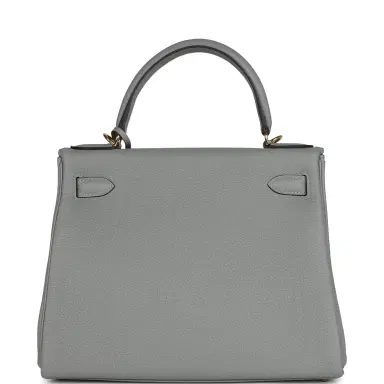 HERMÈS Hermes Kelly Retourne 28 Gris Mouette Togo Gold Hardware | Thumbnail 4 HERMÈS Hermes Kelly Retourne 28 Gris Mouette Togo Gold Hardware | Thumbnail 4