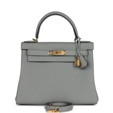 HERMÈS Hermes Kelly Retourne 28 Gris Mouette Togo Gold Hardware | Thumbnail 1 HERMÈS Hermes Kelly Retourne 28 Gris Mouette Togo Gold Hardware | Thumbnail 1