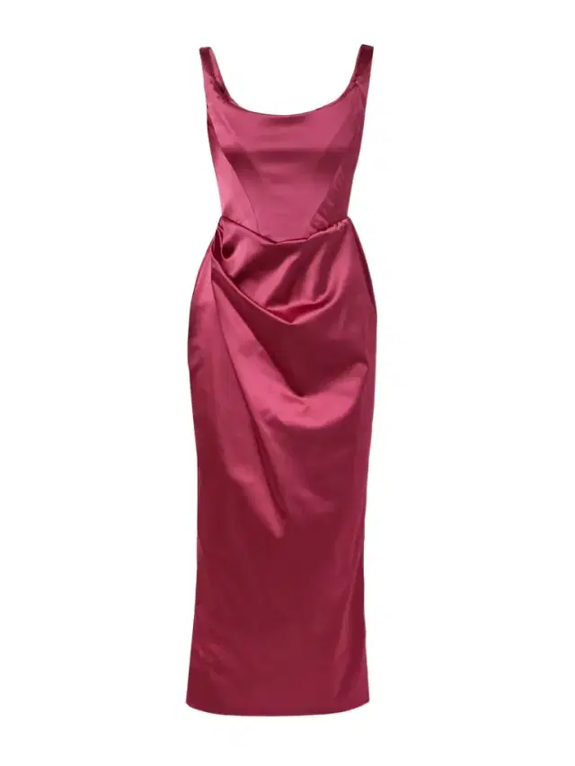 Suzie Draped Satin Midi Dress