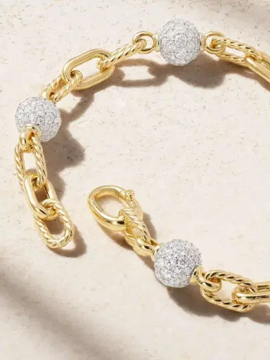 David Yurman Dy Madison® Rhodium-plated 18-karat Gold Diamond Bracelet | Thumbnail 3 David Yurman Dy Madison® Rhodium-plated 18-karat Gold Diamond Bracelet | Thumbnail 3