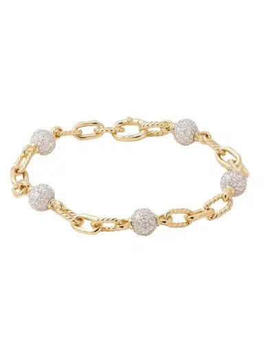 David Yurman Dy Madison® Rhodium-plated 18-karat Gold Diamond Bracelet | Thumbnail 1 David Yurman Dy Madison® Rhodium-plated 18-karat Gold Diamond Bracelet | Thumbnail 1