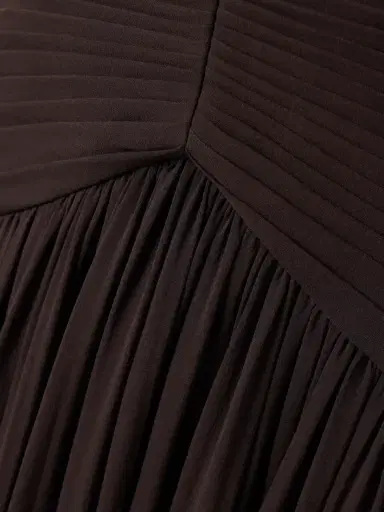 Elie Saab Cape-effect Gathered Silk-georgette Gown | Thumbnail 4 Elie Saab Cape-effect Gathered Silk-georgette Gown | Thumbnail 4