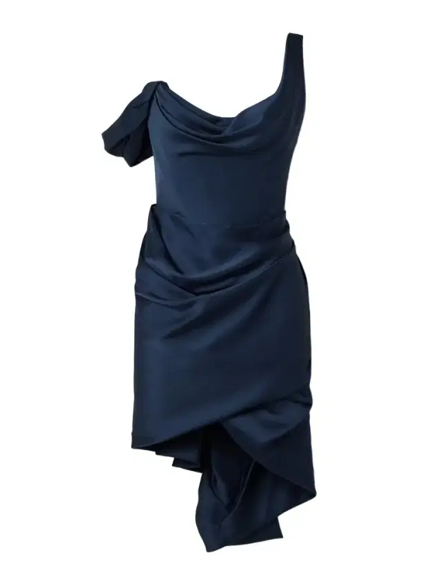 Zora Asymmetric Off-the-shoulder Draped Satin-crepe Dress