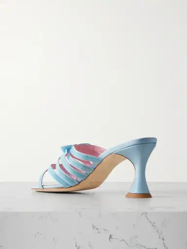 Manolo Blahnik Clementel 70 Velvet And Satin Mules | Thumbnail 3 Manolo Blahnik Clementel 70 Velvet And Satin Mules | Thumbnail 3