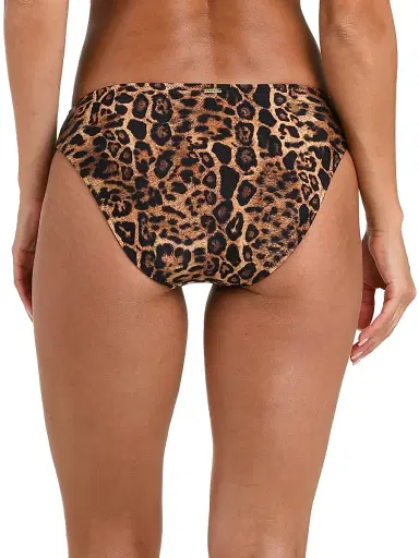 L'AGENCE Women's Patch Leopard Nicole Bikini Bottom - Natural | Thumbnail 3