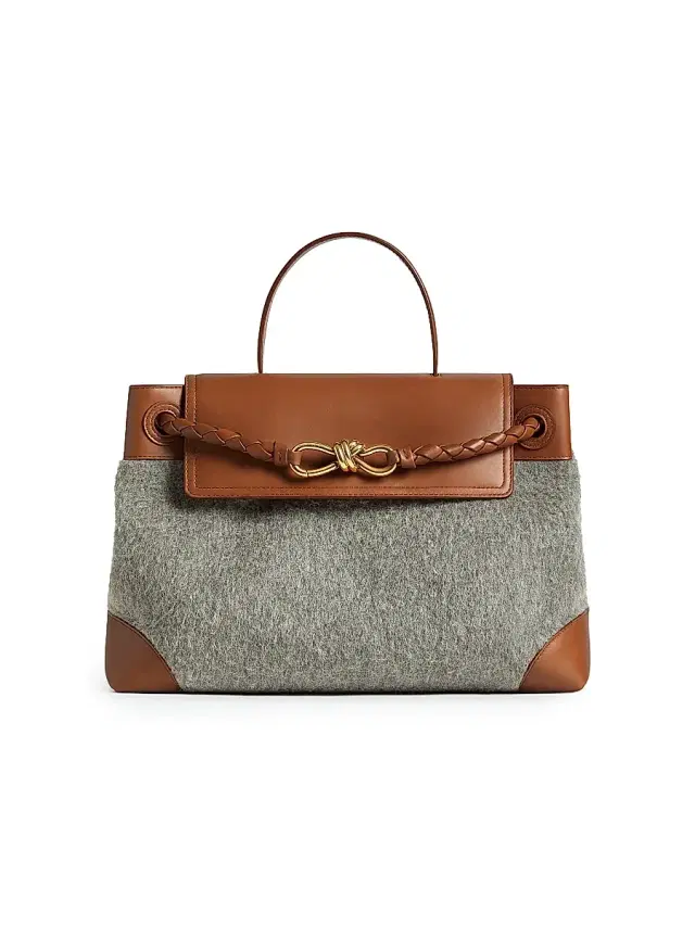 Bottega Veneta Women's  Two-Tone Top Handle Bag - Grey Light Wood