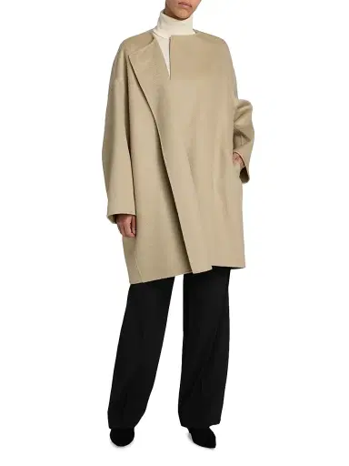 The Row Women's Verlain Cashmere Coat - Light Pebble | Thumbnail 2