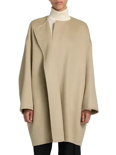 The Row Women's Verlain Cashmere Coat - Light Pebble | Thumbnail 3