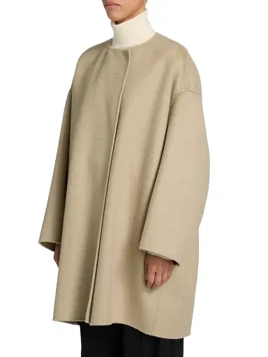 The Row Women's Verlain Cashmere Coat - Light Pebble | Thumbnail 4