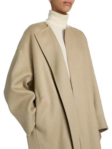 The Row Women's Verlain Cashmere Coat - Light Pebble | Thumbnail 6