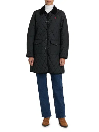 Polo Ralph Lauren Women's Matte Diamond-Quilted Barn Jacket | Thumbnail 2 Polo Ralph Lauren Women's Matte Diamond-Quilted Barn Jacket | Thumbnail 2