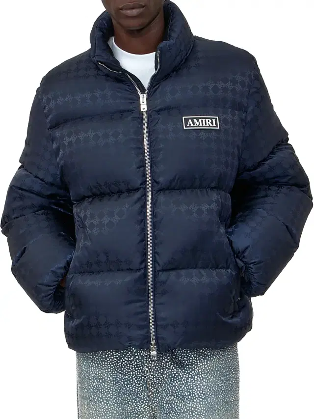 Men's MA Jacquard Puffer Jacket - Navy