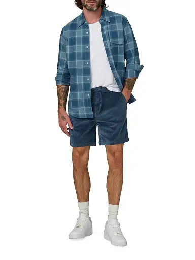 Joe's Jeans Men's The Reynolds Plaid Shirt - Bluefin Plaid - Size Small | Thumbnail 2