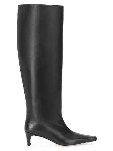 Staud Women's Wally 55MM Leather Wide-Calf Boot - Black - Size 12 | Thumbnail 1 Staud Women's Wally 55MM Leather Wide-Calf Boot - Black - Size 12 | Thumbnail 1