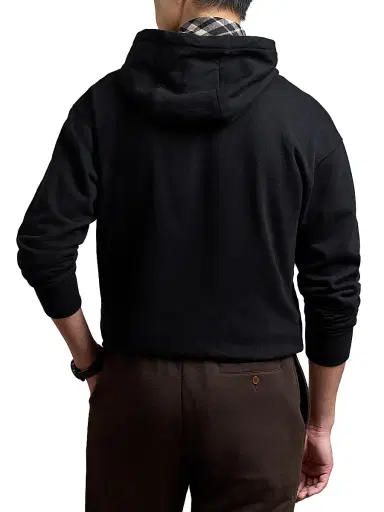 Ralph Lauren Purple Label Men's Polo Bear Cotton-Cashmere Hoodie - Classic Black - Size XXL | Thumbnail 7