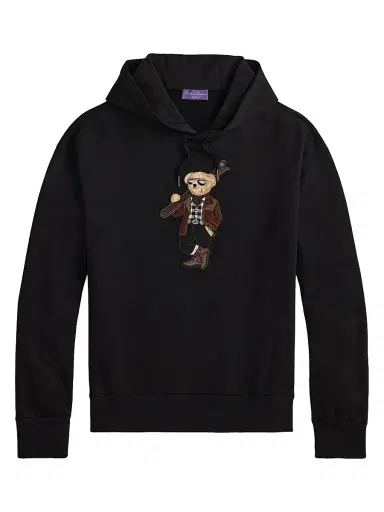 Ralph Lauren Purple Label Men's Polo Bear Cotton-Cashmere Hoodie - Classic Black - Size XXL | Thumbnail 1