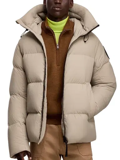 Canada Goose Men's Crofton Matte Puffer Jacket - Limestone - Size XL | Thumbnail 5