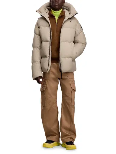 Canada Goose Men's Crofton Matte Puffer Jacket - Limestone - Size XL | Thumbnail 1
