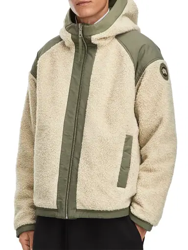 Canada Goose Men's Alberni Reversible Fleece Jacket - Light Tan Smokey Sage - Size XL | Thumbnail 4