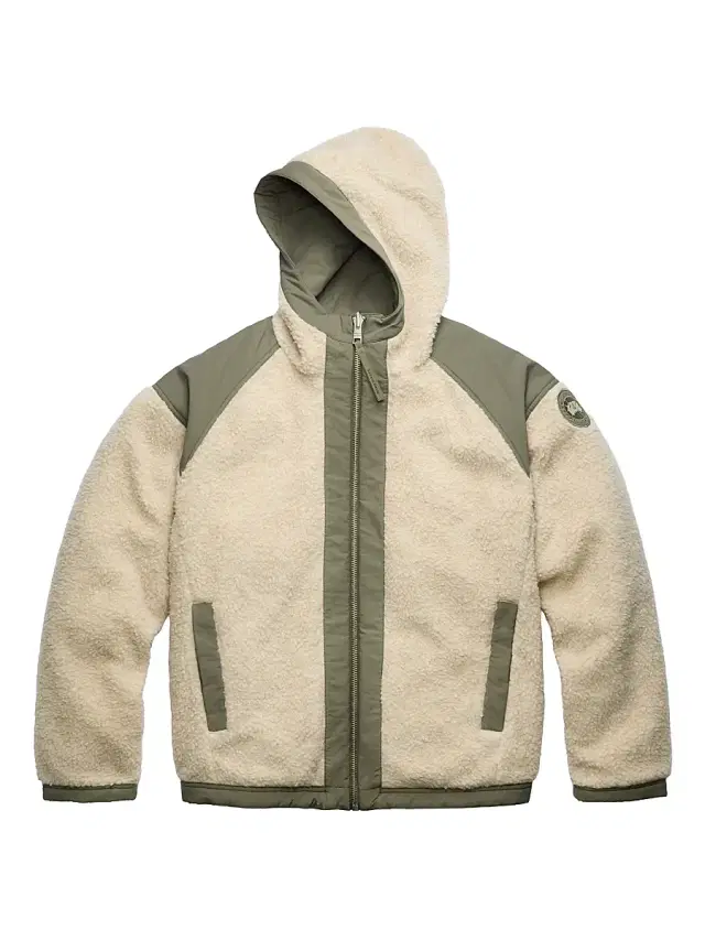 Men's Alberni Reversible Fleece Jacket - Light Tan Smokey Sage